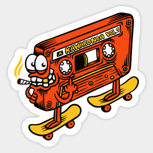 Punk Rock mixtape (front print) Sticker